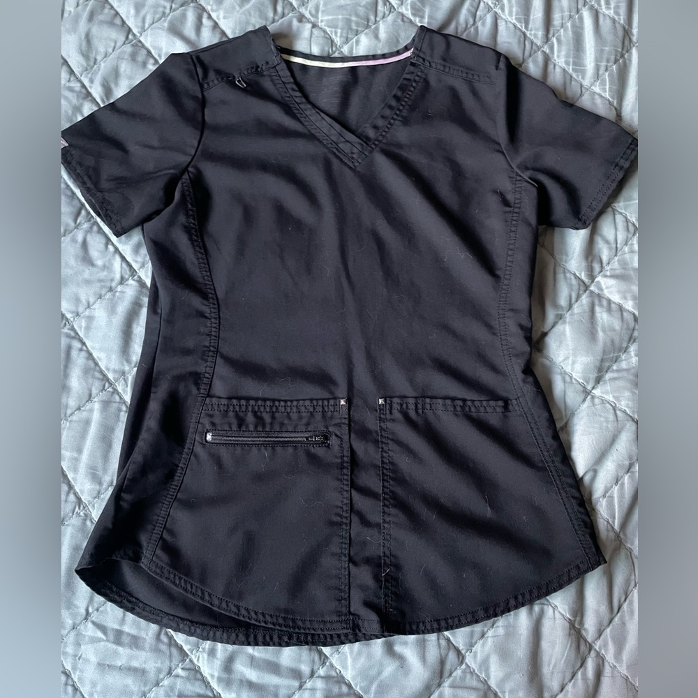 Women's Black Scrub Set